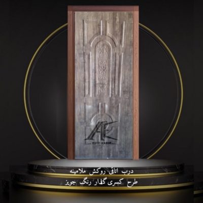 درب اتاق روکش ملامینه طرح کسری گلدار